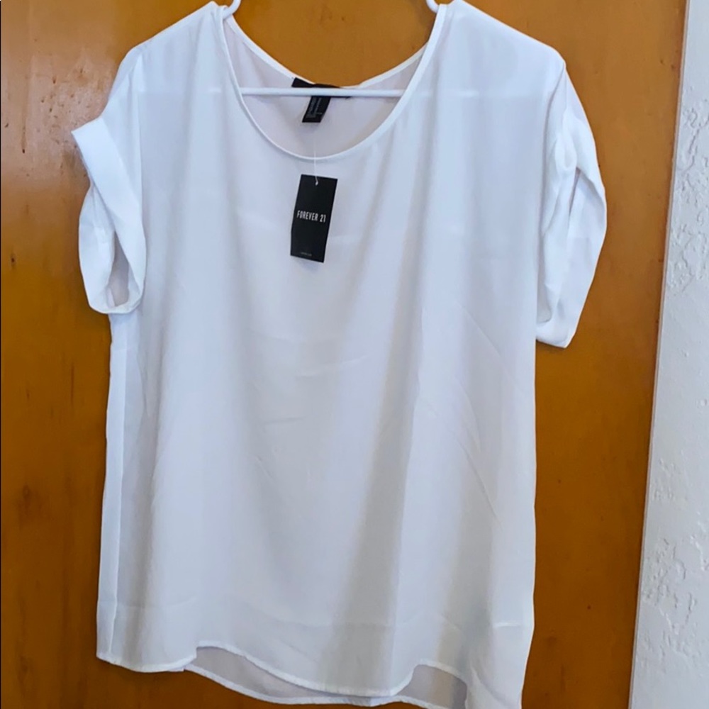 sheer white top